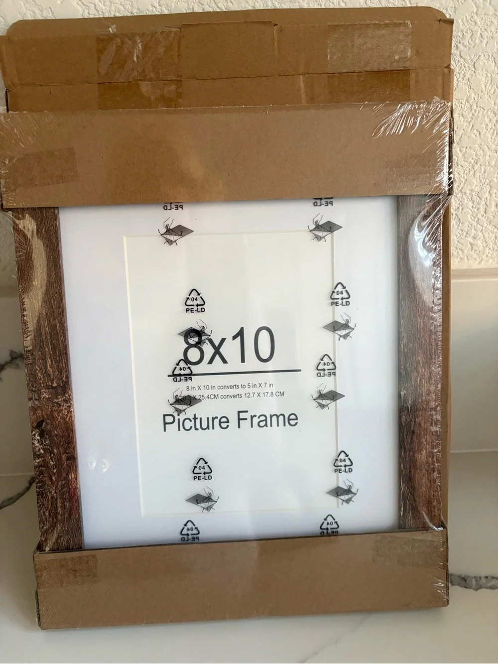 Kennethan 8x10 Rustic Brown Wood Photo Frame for Tabletop or Wall Mount